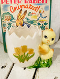 Lefton baby chick with egg planter