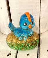 Enesco Blue bird Feather My Nest Coin bank